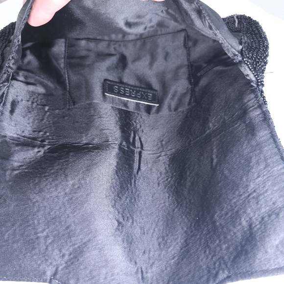 Express Beaded Clutch Geometric Pattern Art Deco Style Satin Lined Evening Purse - Picture 6 of 9